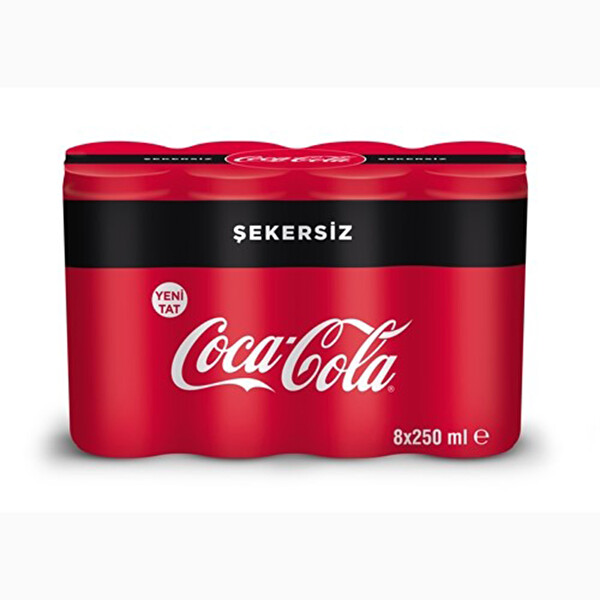 Coca Cola Şekersiz 8*250 ml