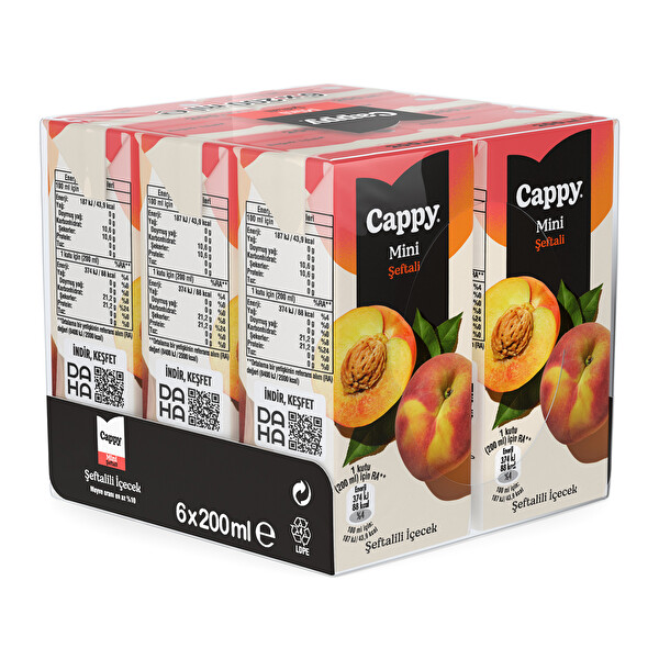 Cappy Şeftali 6X200 ml