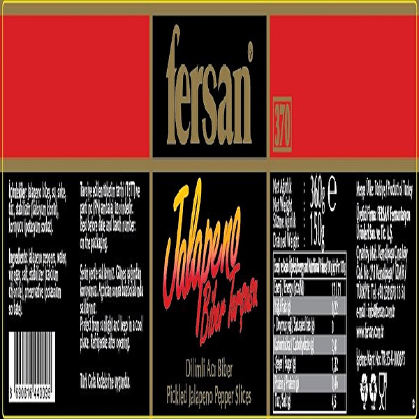 Fersan Dilim Jalapeno Biber Turşusu 360 g Fersan Dilim Jalapeno Biber Turşusu 360 g