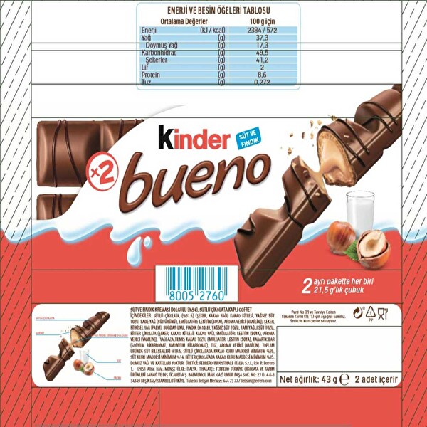 Ferrero Kinder Bueno 43 G Ferrero Kinder Bueno 43 G