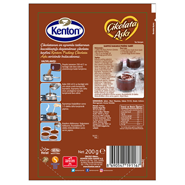 Kenton Kakaolu Puding Cikolata Aski 120 G 30024325 Carrefoursa