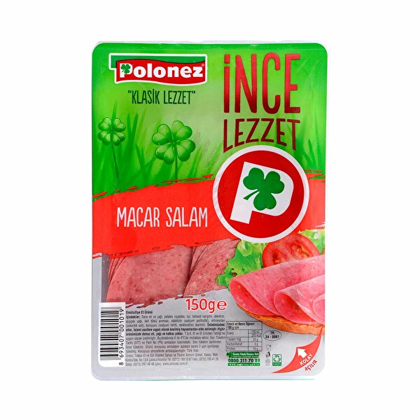 Polonez Macar Salam Dilimli 150 g Polonez Macar Salam Dilimli 150 g