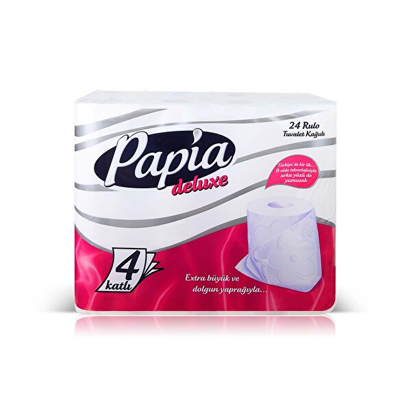 Papia Deluxe 4 Katlı 24'lü Tuvalet Kağıdı Papia Deluxe 4 Katlı 24'lü Tuvalet Kağıdı