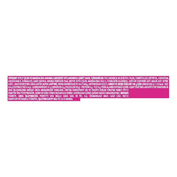 Vivident Fruit Swing Sakız Çilek&Mandalina Aromalı 26 g Vivident Fruit Swing Sakız Çilek&Mandalina Aromalı 26 g