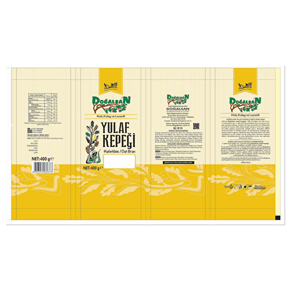 Doğalsan Yulaf Kepeği 400 g Doğalsan Yulaf Kepeği 400 g