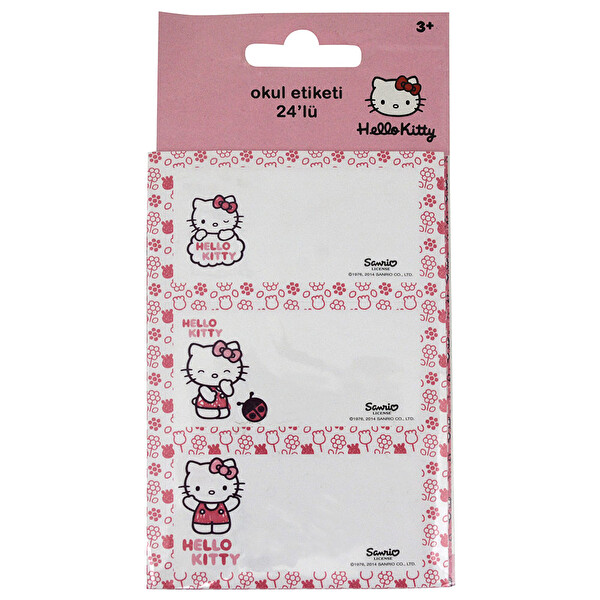 Hello Kitty 24'lü Okul Etiketi Hello Kitty 24'lü Okul Etiketi