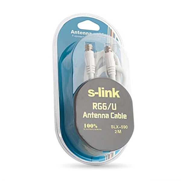 S-Link SLX-590 RG6/U 2M Anten Kablosu S-Link SLX-590 RG6/U 2M Anten Kablosu