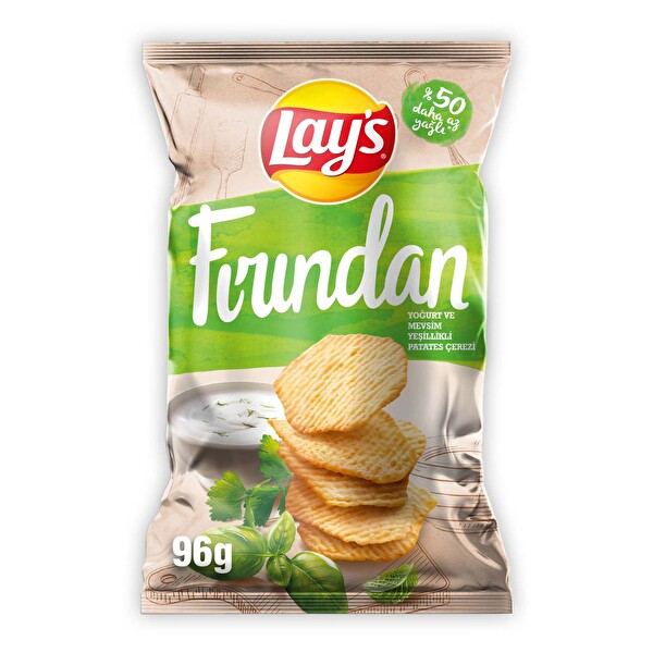 Lay's Fırından Yoğurt & Mevsim Yeşillikli Patates Çerezi Süper Boy 96 g