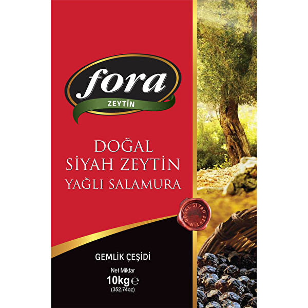 Fora Gemlik Doğal Yağlı Salamura Siyah Zeytin (261-290)kg Fora Gemlik Doğal Yağlı Salamura Siyah Zeytin (261-290)kg