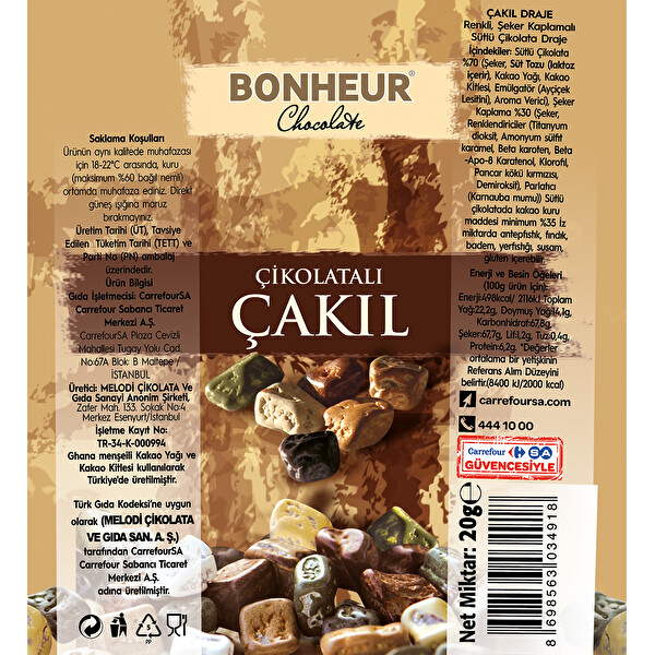 Bonheur Resital Çakıl 20 g Bonheur Resital Çakıl 20 g