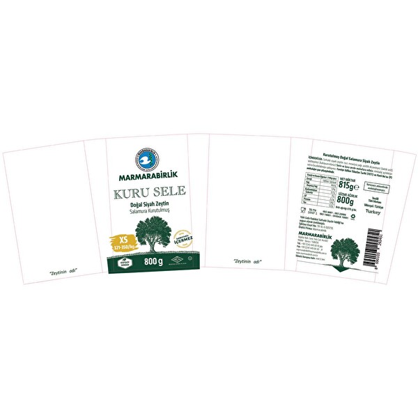 Marmarabirlik Kuru Sele Zeytin 800 g (XS 321-350) Marmarabirlik Kuru Sele Zeytin 800 g (XS 321-350)