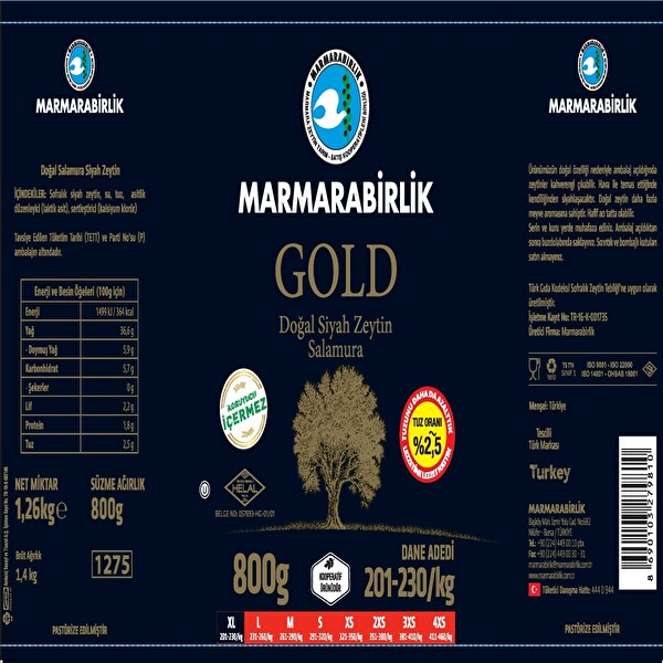 Marmarabirlik Gold 800 g Marmarabirlik Gold 800 g