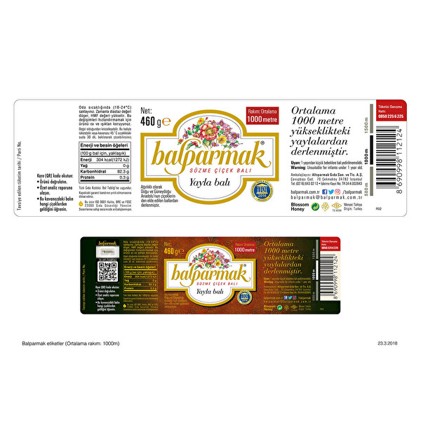 Balparmak Süzme Çiçek Balı 460 g Balparmak Süzme Çiçek Balı 460 g