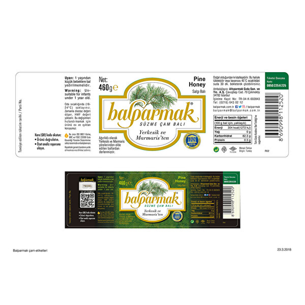 Balparmak Süzme Çam Balı 460 g Balparmak Süzme Çam Balı 460 g
