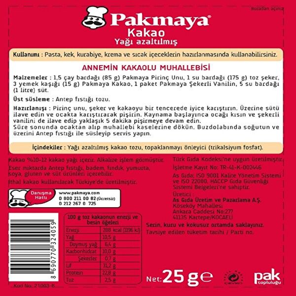 Pakmaya Kakao 2x25 g Pakmaya Kakao 2x25 g
