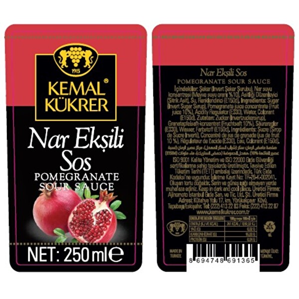 Kükre Nar Ekşili Sos 250 ml Kükre Nar Ekşili Sos 250 ml