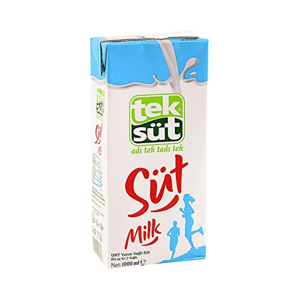Tek Süt Yarım Yağlı Süt 1 lt