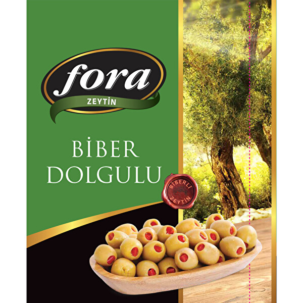 Fora Kırmızı Biber Dolgulu Yeşil Zeytin (181-230) kg Fora Kırmızı Biber Dolgulu Yeşil Zeytin (181-230) kg