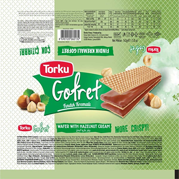 Torku Gofret Fındık 160 g Torku Gofret Fındık 160 g