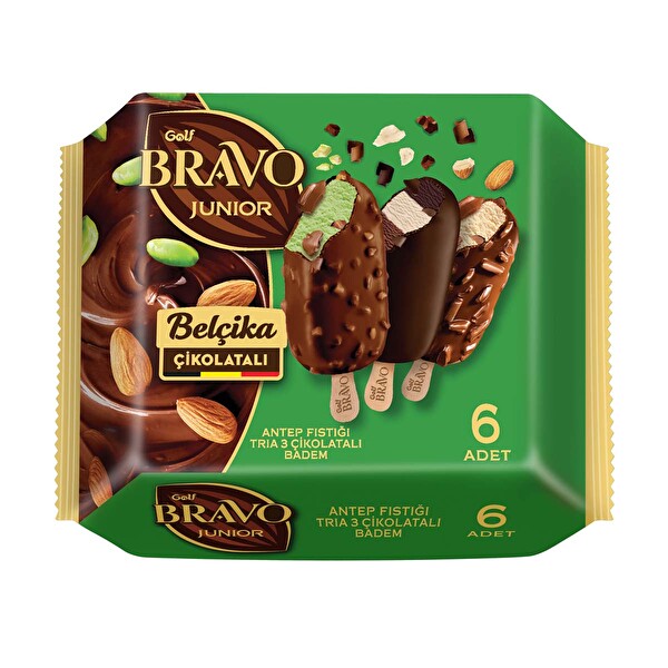 Golf Bravo Junior Tria 3 Çikolatalı-Badem-Antep Fıstığı 360 ml