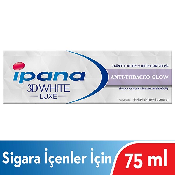 İpana 3D White Luxe Diş Macunu Anti-Tobacco Glow Mükemmel Beyazlık 75 ml İpana 3D White Luxe Diş Macunu Anti-Tobacco Glow Mükemmel Beyazlık 75 ml