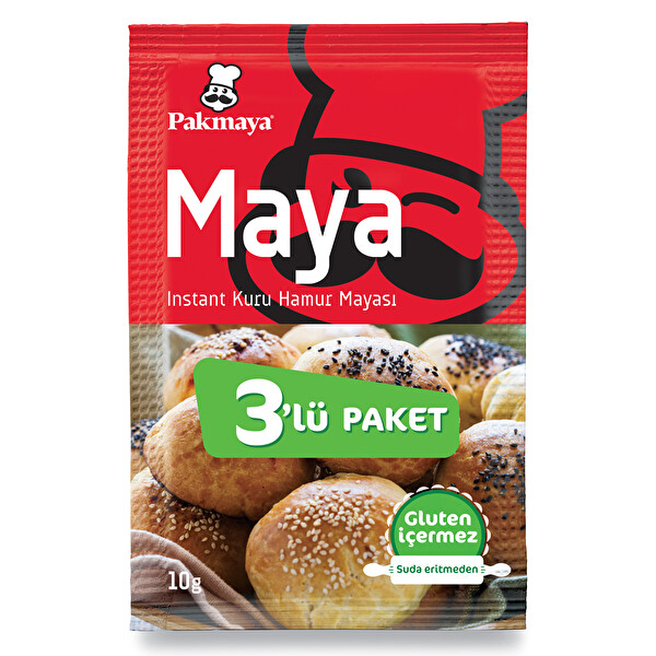 Pakmaya Instant Kuru Hamur Mayası 3x10 g Pakmaya Instant Kuru Hamur Mayası 3x10 g