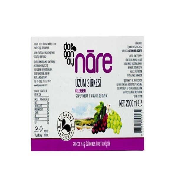 Doğanay Üzüm Sirkesi 2000 ml Doğanay Üzüm Sirkesi 2000 ml