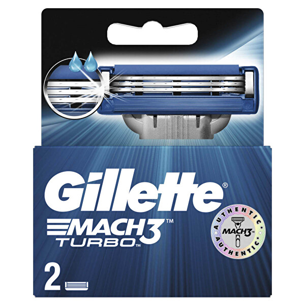Gillette Mach3 Turbo Yedek Tıraş Bıçağı 2'li Gillette Mach3 Turbo Yedek Tıraş Bıçağı 2'li