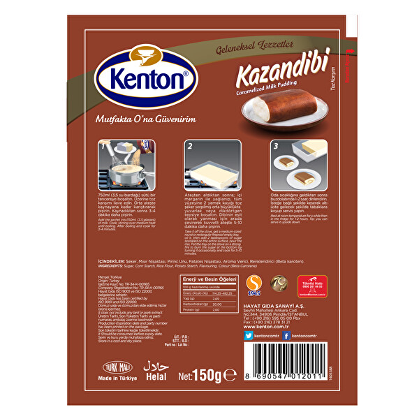 Kenton Yöresel Tatlılar Kazandibi 150 g Kenton Yöresel Tatlılar Kazandibi 150 g