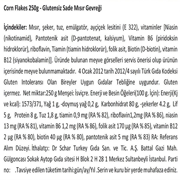 Schar Corn Flakes 250 g Schar Corn Flakes 250 g