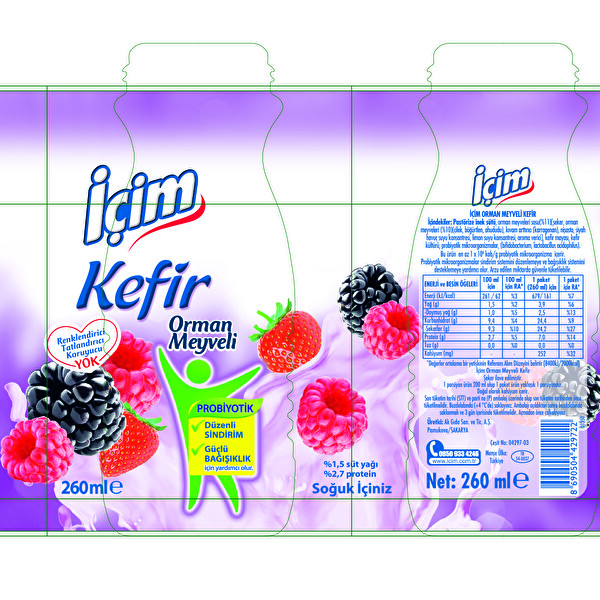 İçim Orman Meyveli Kefir 260 ml İçim Orman Meyveli Kefir 260 ml