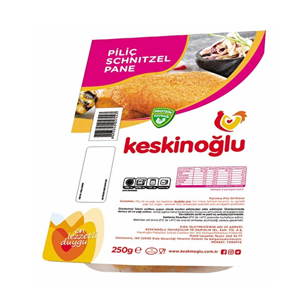 Keskinoğlu Piliç Schnitzel Pane 250 g Keskinoğlu Piliç Schnitzel Pane 250 g