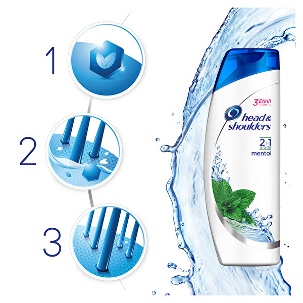 Head & Shoulders 2'si 1 Arada Şampuan Mentol Ferahlığı 360 ml Head & Shoulders 2'si 1 Arada Şampuan Mentol Ferahlığı 360 ml