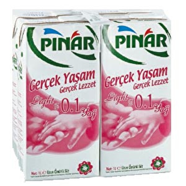Pınar Extra Light Süt 4x1 lt Pınar Extra Light Süt 4x1 lt