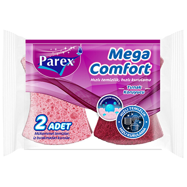 Parex Mega Comfort Oluklu Sünger 2'li