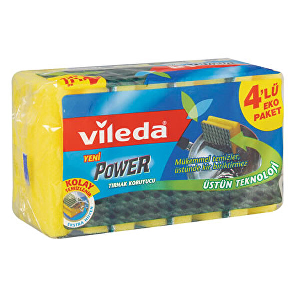 Vileda Oluklu Power Sünger 4'lü Vileda Oluklu Power Sünger 4'lü