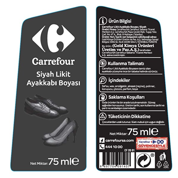 Carrefour Likit Boya Siyah 75 Ml