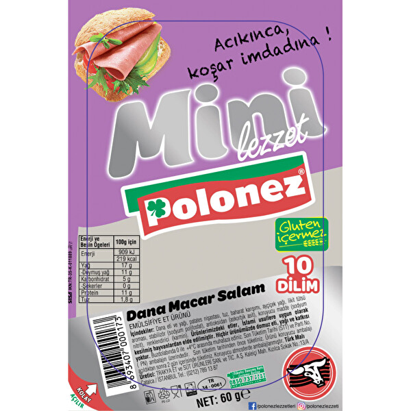 Polonez Mini Macar Salam 60 g Polonez Mini Macar Salam 60 g