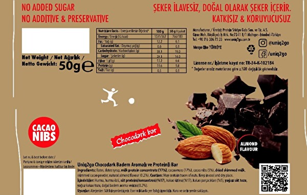 Uniq2go Chocodark 50g Uniq2go Chocodark 50g