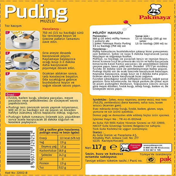 Pakmaya Muzlu Puding 125 g Pakmaya Muzlu Puding 125 g