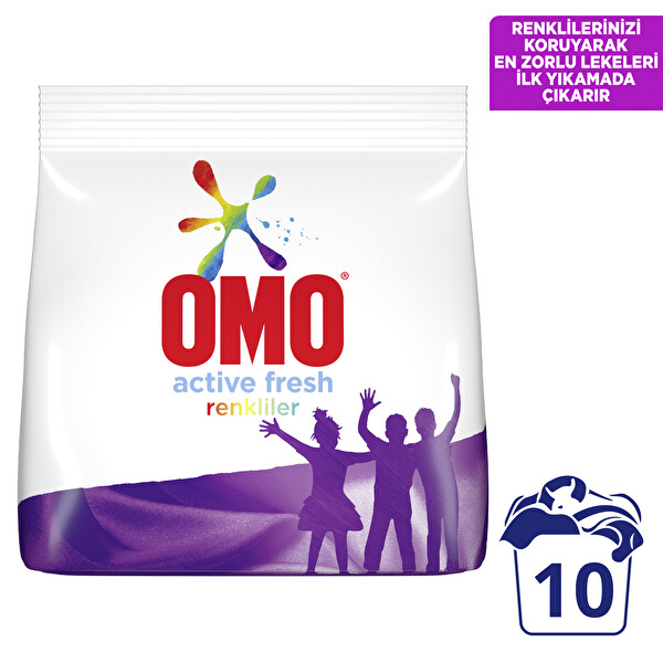 Omo Active Fresh Toz Çamaşır Deterjanı Renkliler 1.5 Kg 10 Yıkama