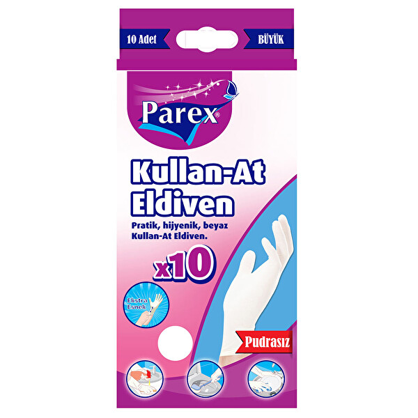 Parex Kullan-At Eldiven 10'lu Büyük Parex Kullan-At Eldiven 10'lu Büyük