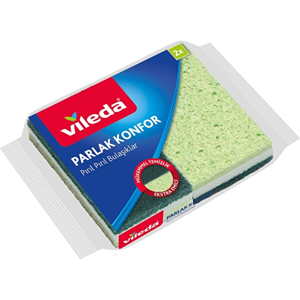 Vileda Parlak Konfor Düz Sünger 2'li