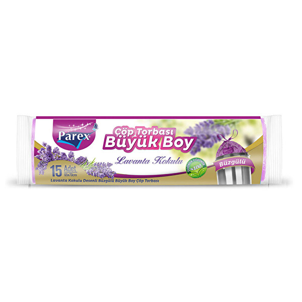 Parex Lavanta Kokulu Çöp Torbası Büyük Boy 15'li Parex Lavanta Kokulu Çöp Torbası Büyük Boy 15'li