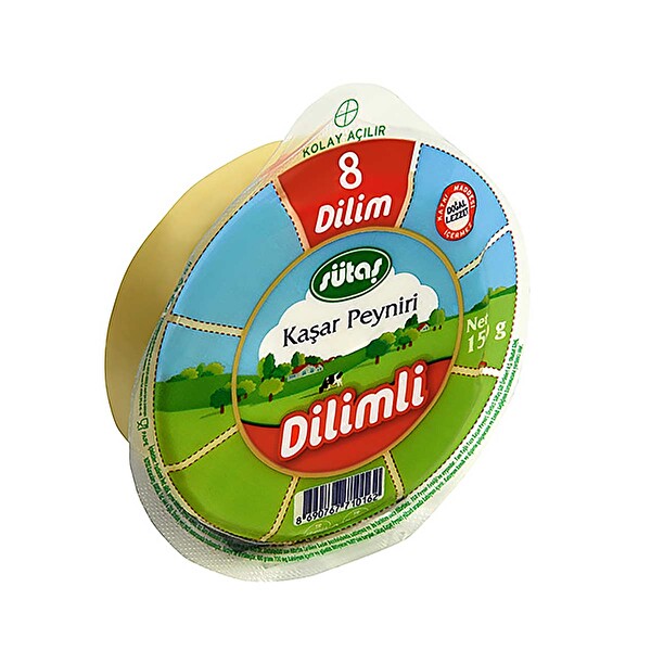 Sütaş Dilimli Kaşar Peyniri 150 g 8'li