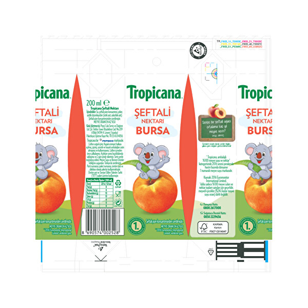 Tropicana Bursa Seftali Nektari Tetra 200 Ml 30058440 Carrefoursa