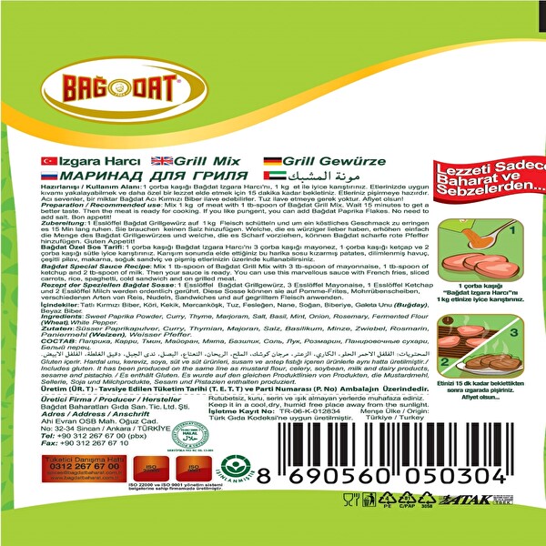 Bağdat Izgara Harcı 65 g Bağdat Izgara Harcı 65 g