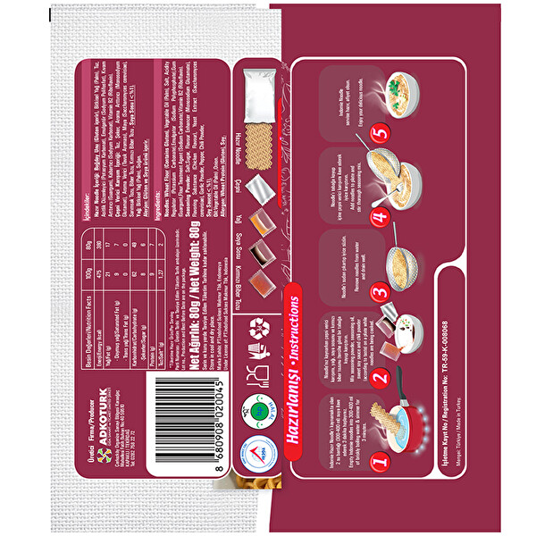Indo Mie Asya Çeşnili Paket Noodle 80 g Indo Mie Asya Çeşnili Paket Noodle 80 g