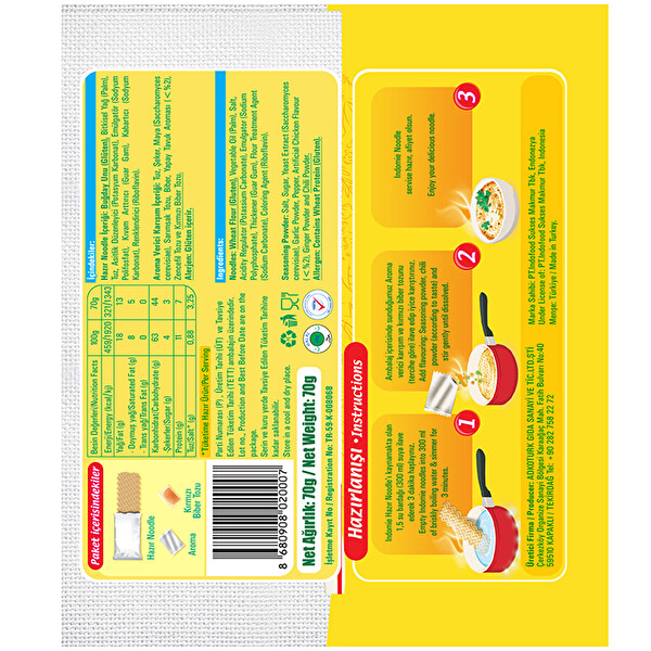 Indo Mie Tavuk Noodle 70 g Indo Mie Tavuk Noodle 70 g