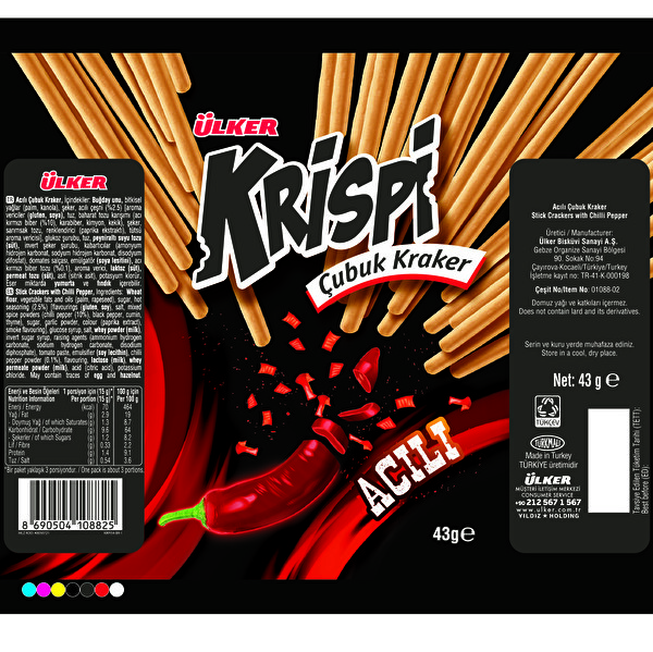 Ülker Krispi Acılı Çubuk Kraker 54 g Ülker Krispi Acılı Çubuk Kraker 54 g